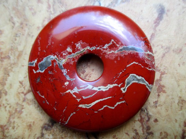 Donut 50mm Jaspis Red Striped Mineralienland